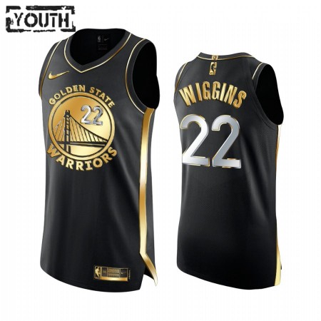 Maillot Basket Golden State Warriors Andrew Wiggins 22 2020-21 Noir Golden Edition Swingman - Enfant
